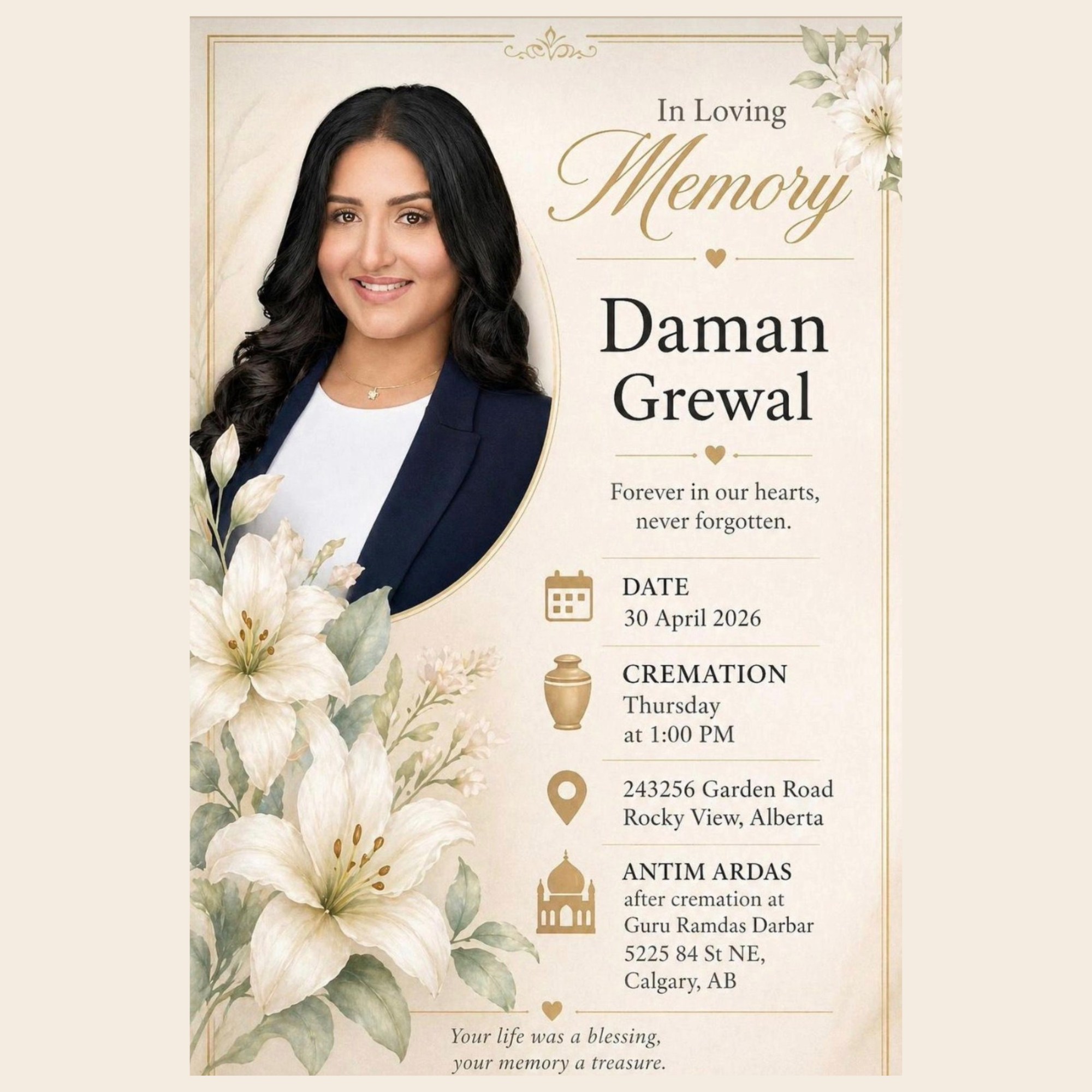 Daman Grewal Calgary, Alberta Death-Obituary: PREP Realty Estate Agent Has Died