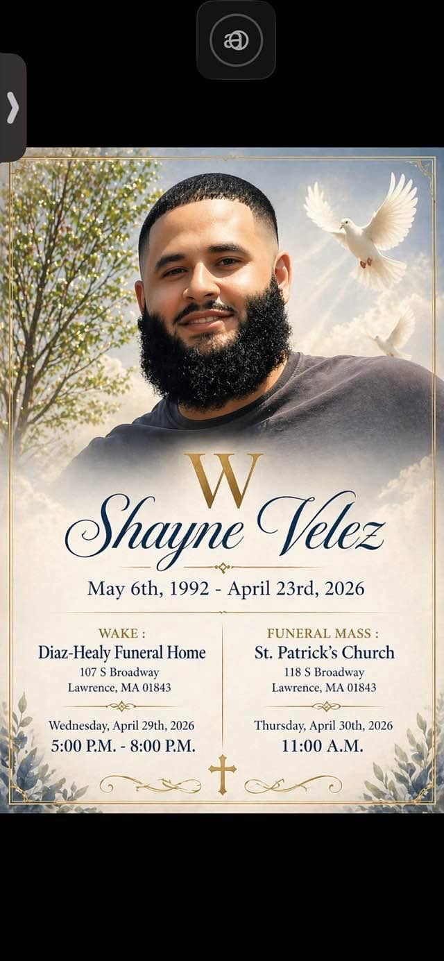 Shayne Velez Massachusetts, Obituary: Funeral Date For Shayne Velez Announced
